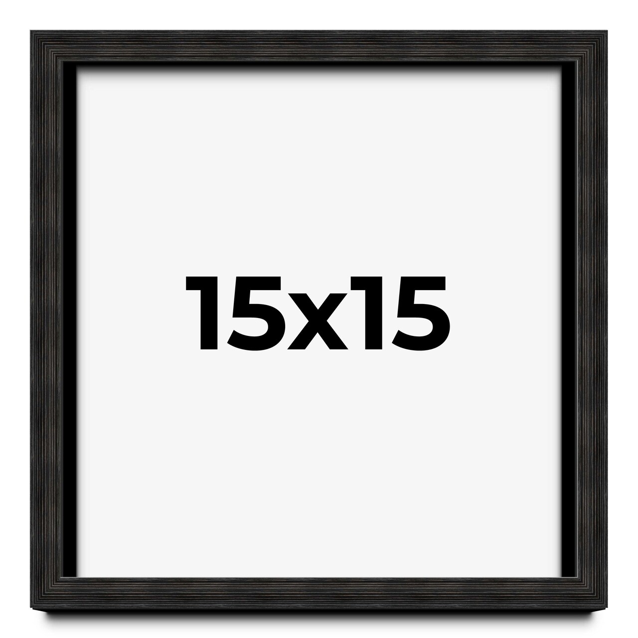 Square Barnwood Shadow Box Black Picture Frame - UV Acrylic, Backing, Hanging Hardware